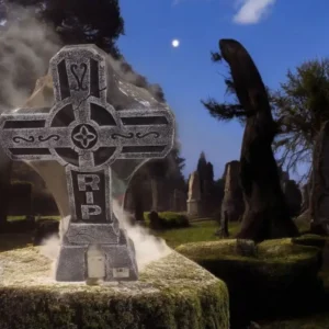 Lapida con luz, giratoria