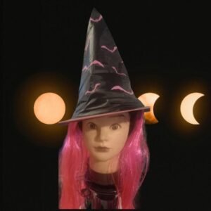 Sombrero bruja con pelo