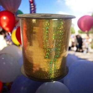 Cinta para globos dorada