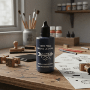 Tinta Sellos Al Agua Marca Opalo 60cc. Negro