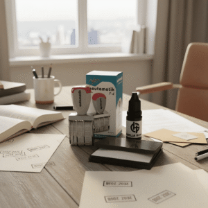 Fechador Manual + Almohadilla + Tinta al agua de 25cc